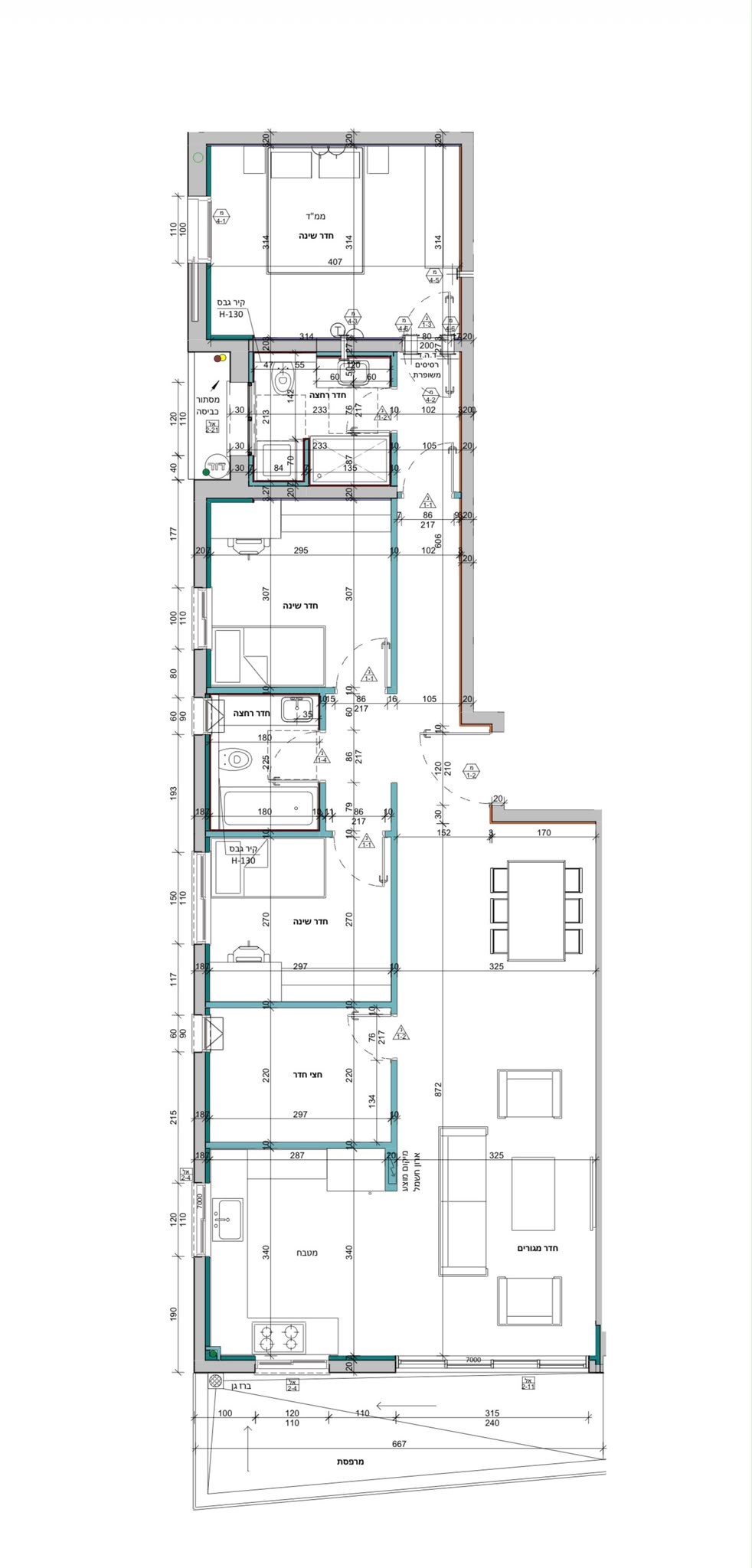 תמונה 3 מתוך 4 – למכירה בבלעדיות חדשה מבית Homepic! אד״ם הכהן 14, דירת 4 חד׳ 112 מ״ר + מרפסת 13 מ״ר בפרויקט חדש של בואהאוס