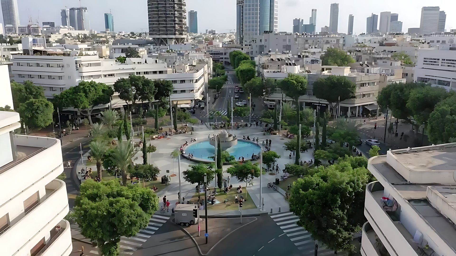 כיכר דיזנגוף מלמעלה, תל אביב